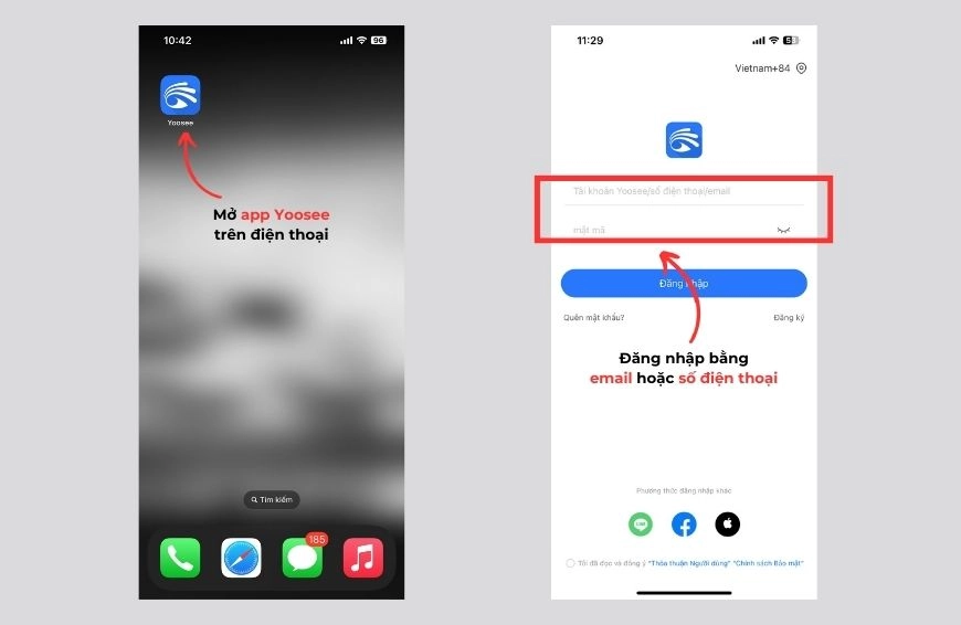 Cách thiết lập ghi hình camera Yoosee