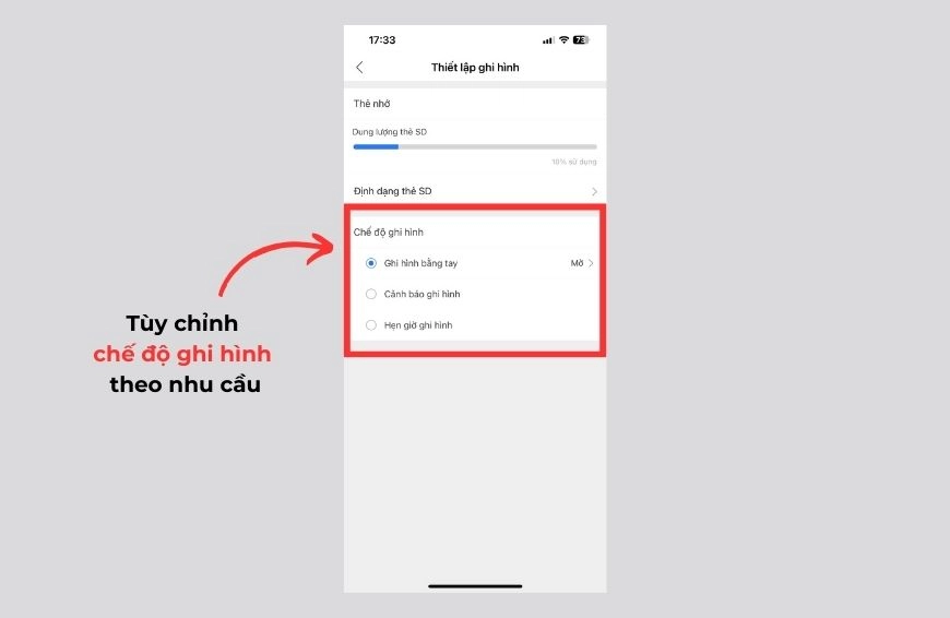 Cách thiết lập ghi camera Yoosee