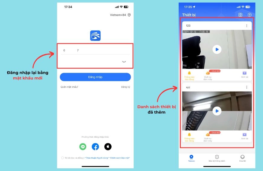 Cách lấy lại tài khoản camera Yoosee