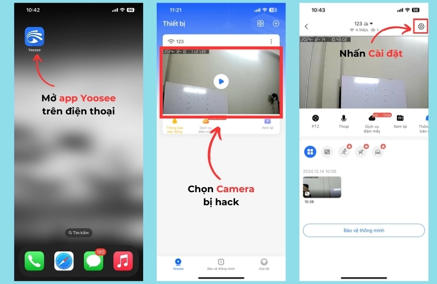 Cách xử lý khi camera Yoosee bị hack