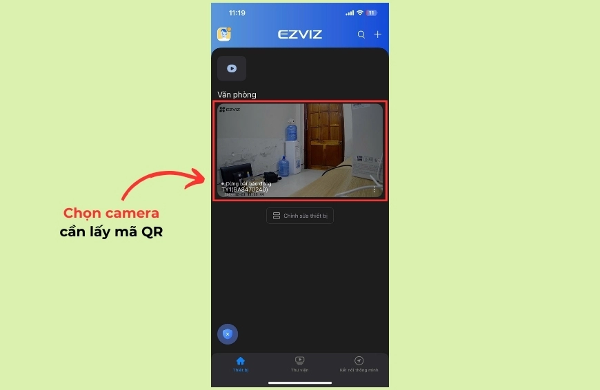 Cách lấy lại mã QR camera Ezviz