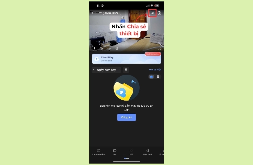 Cách chia sẻ camera Ezviz trên điện thoại