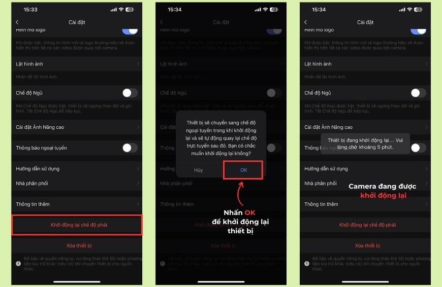 Hướng dẫn reset camera Ezviz