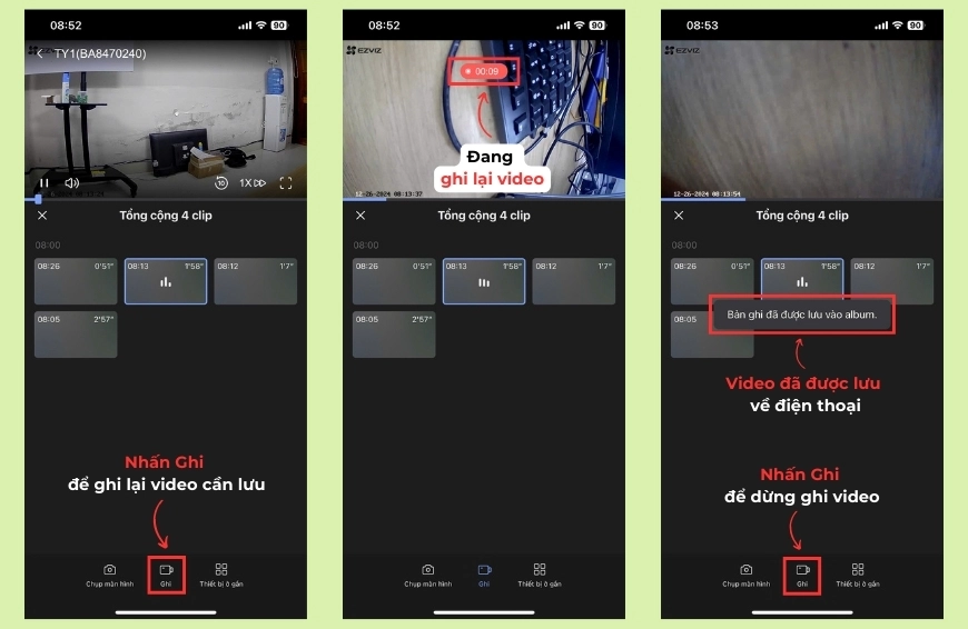 Cách lưu video từ camera Ezviz