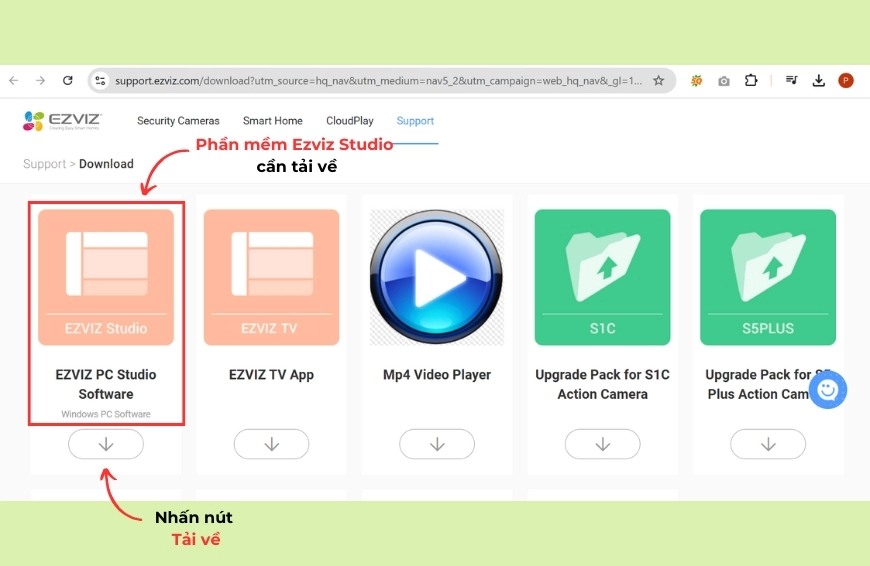 Tải và cài đặt EZVIZ PC Studio trên máy tính