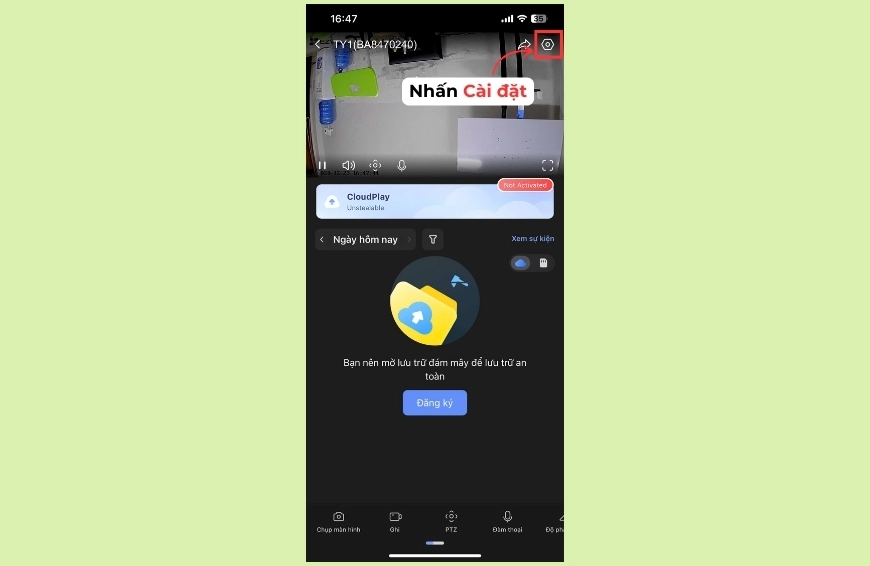 Cách tắt đèn camera Ezviz