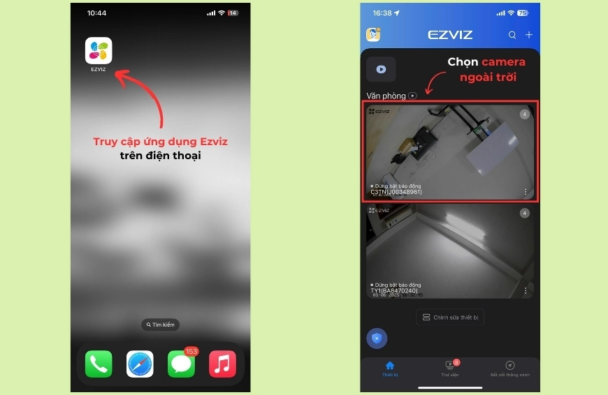 Cách tắt đèn camera Ezviz