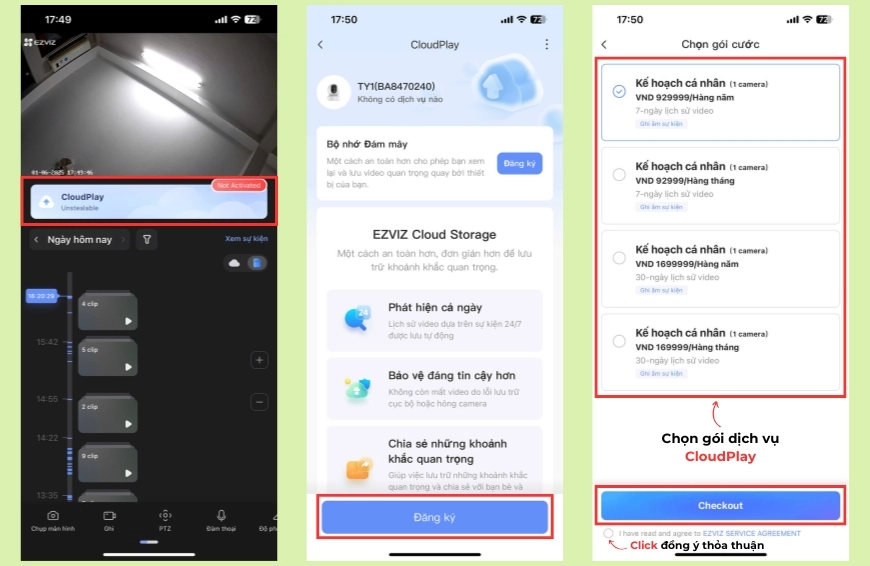 Lưu trữ đám mây camera EZVIZ