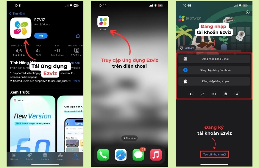 Hướng dẫn cài đặt camera EZVIZ trên điện thoại