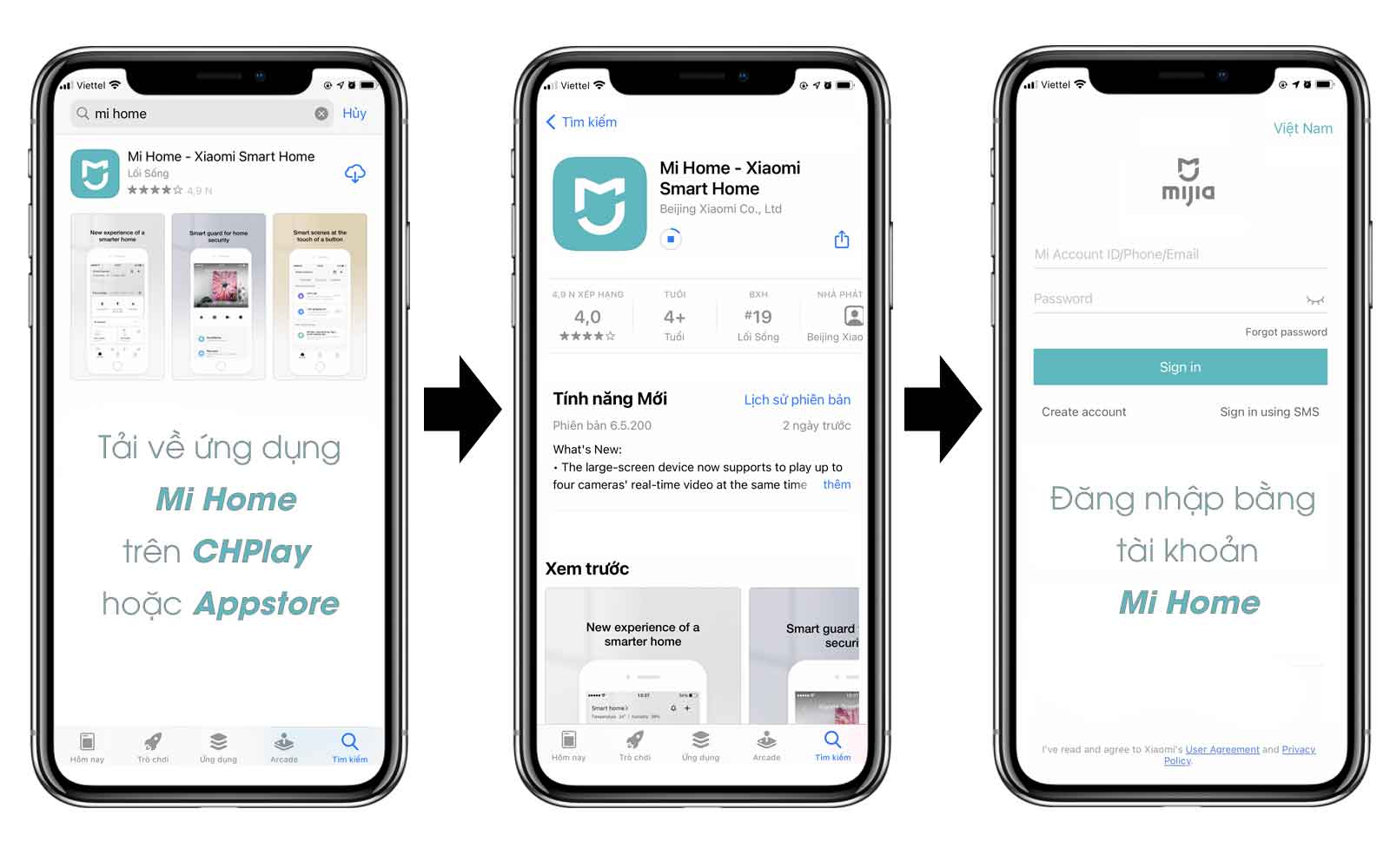 Hướng dẫn cài đặt ứng dụng mihome
